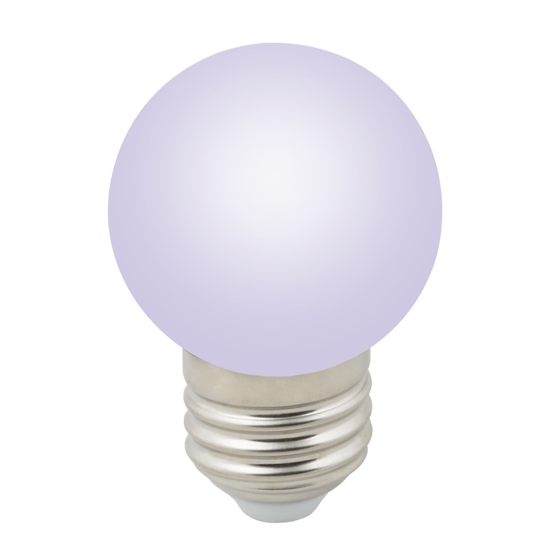 LED-G45-1W/RGB/E27/FR/С Лампа декоративная светодиодная. Форма шар